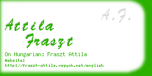 attila fraszt business card